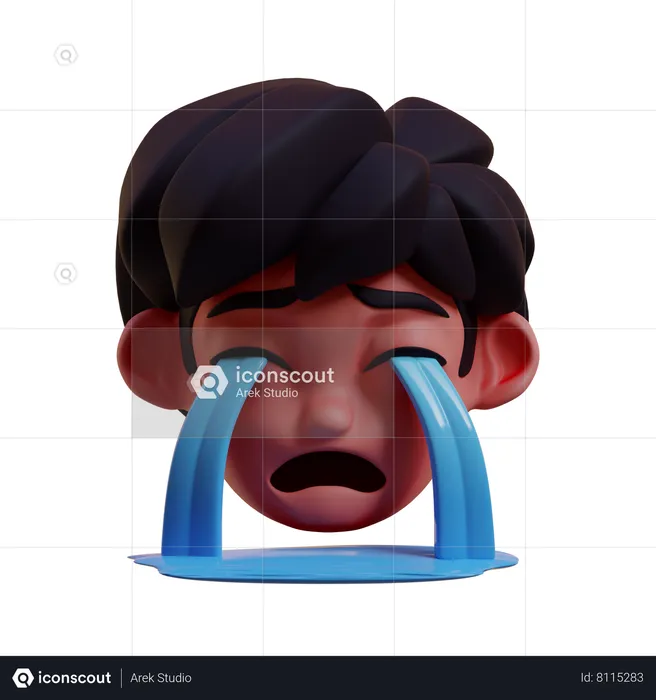 Llanto Emoji 3D Icon