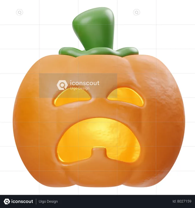 Llorar calabaza  3D Icon