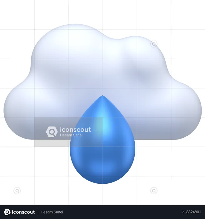 Lluvia  3D Icon