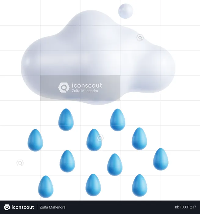 Lluvia  3D Icon