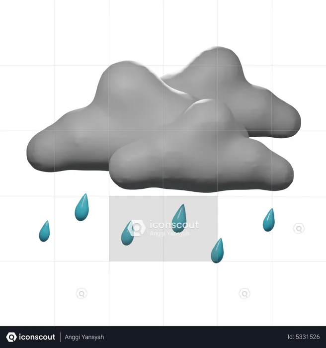 Lluvia  3D Icon