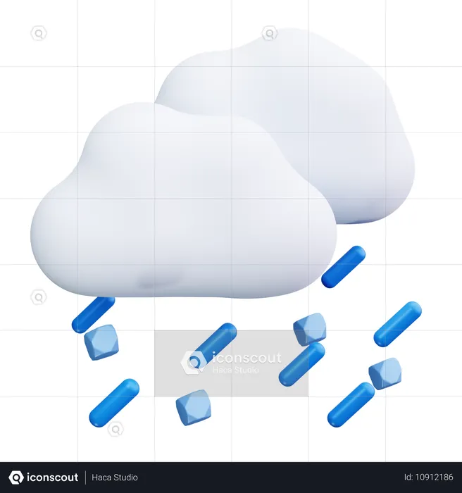 Lluvia helada  3D Icon
