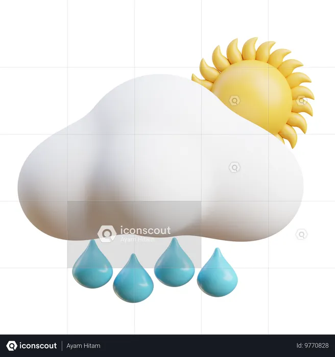 Lluvia ligera  3D Icon