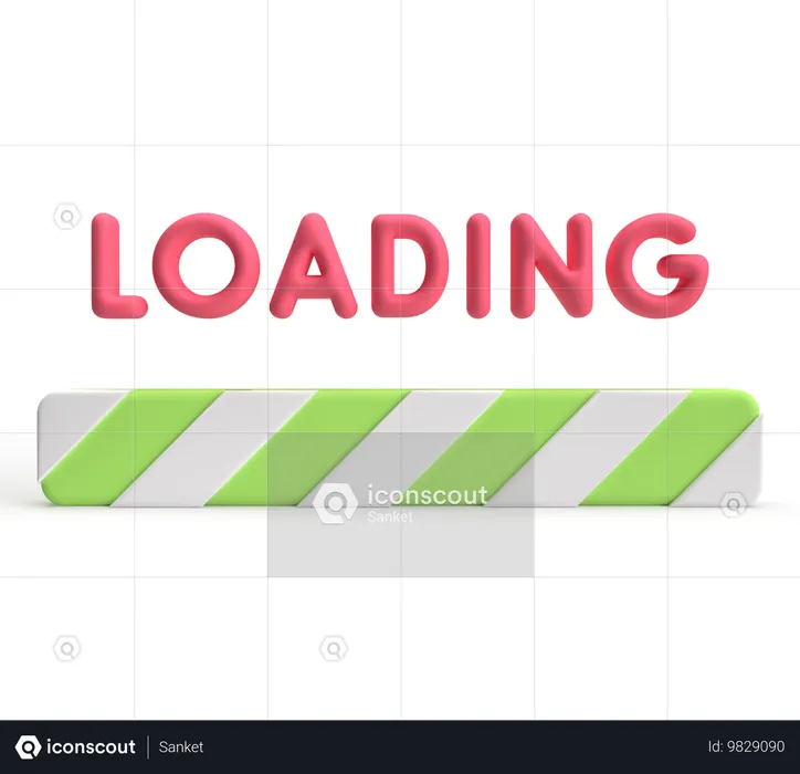 Loading Bar  3D Icon