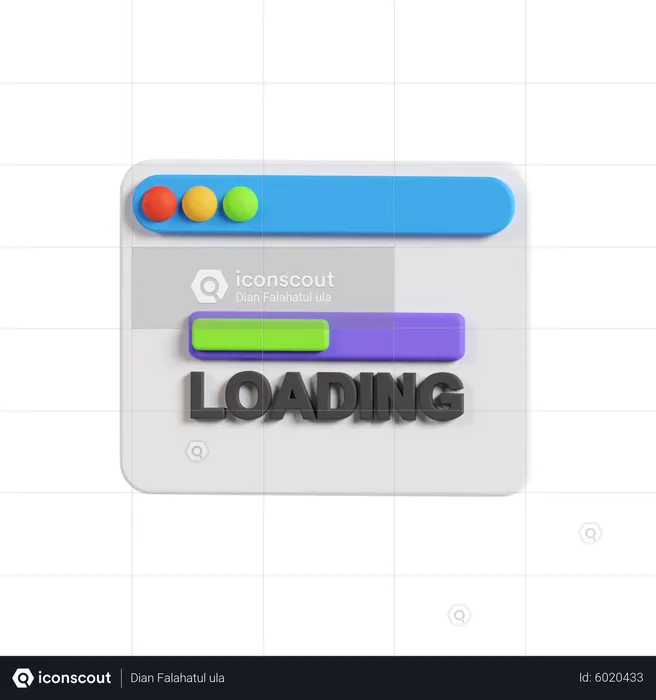 Loading Page  3D Icon