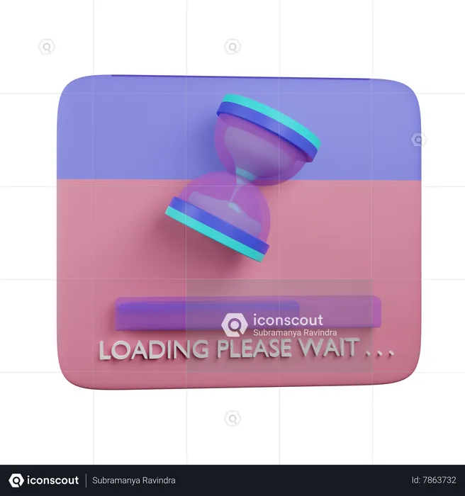Loading Please Wait  3D Icon