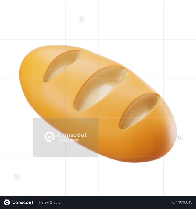 Loaf Bread  3D Icon