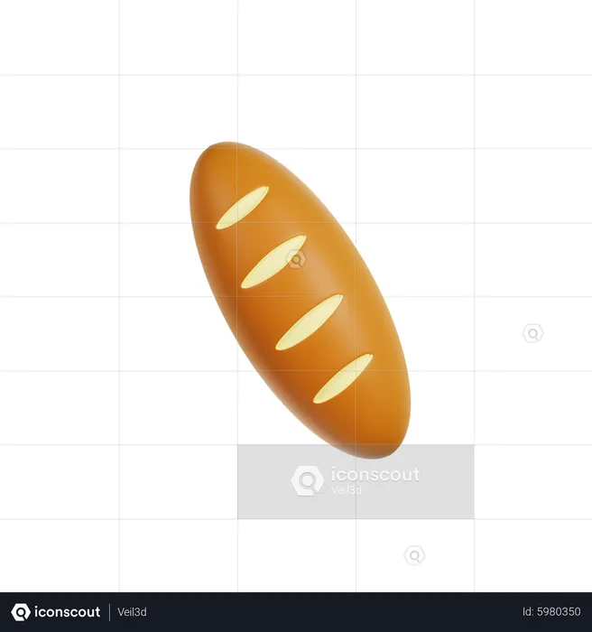 Loaf Bread  3D Icon