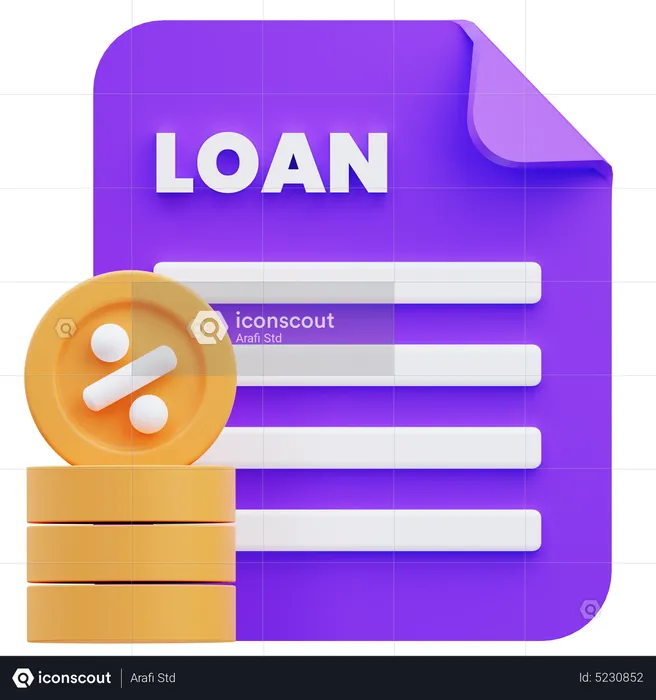 Loan Agreement  3D Icon