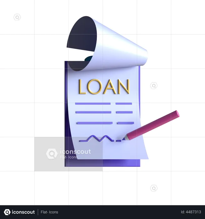 Loan Paper  3D Illustration