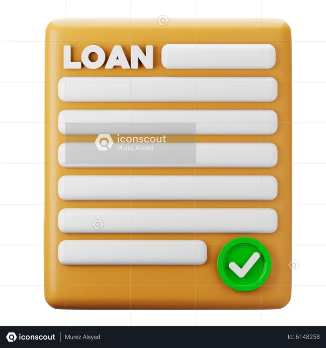 Loan Papers  3D Icon