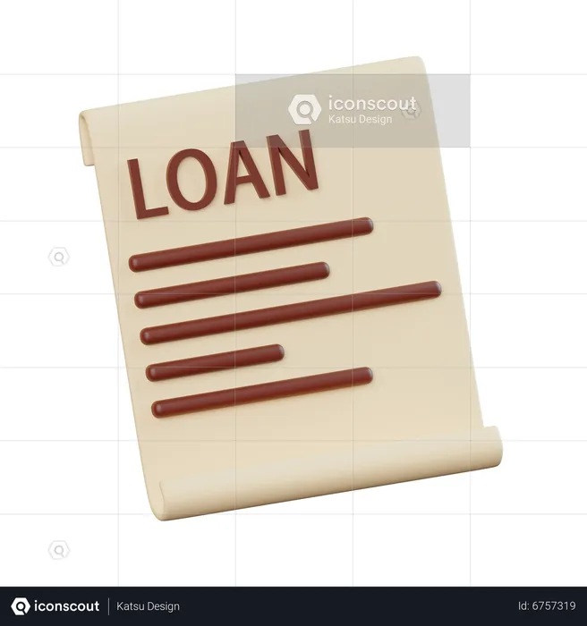 Loan papers  3D Icon