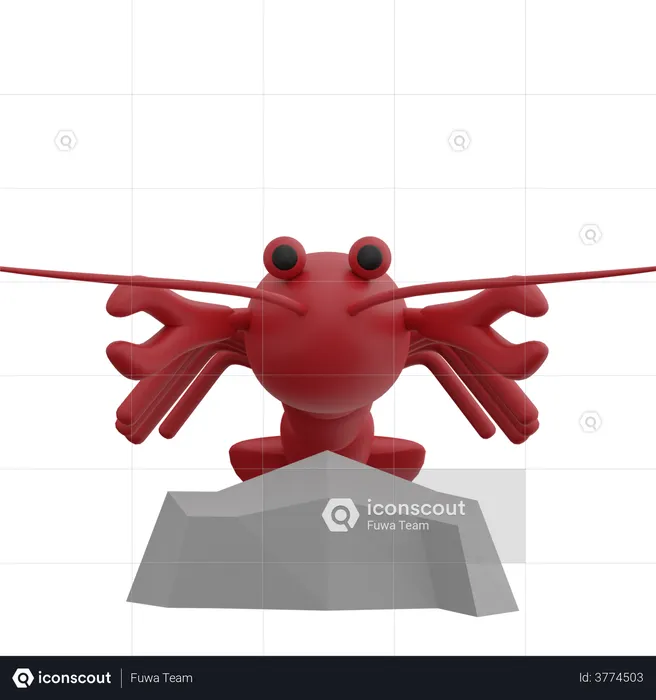 Lobster  3D Illustration