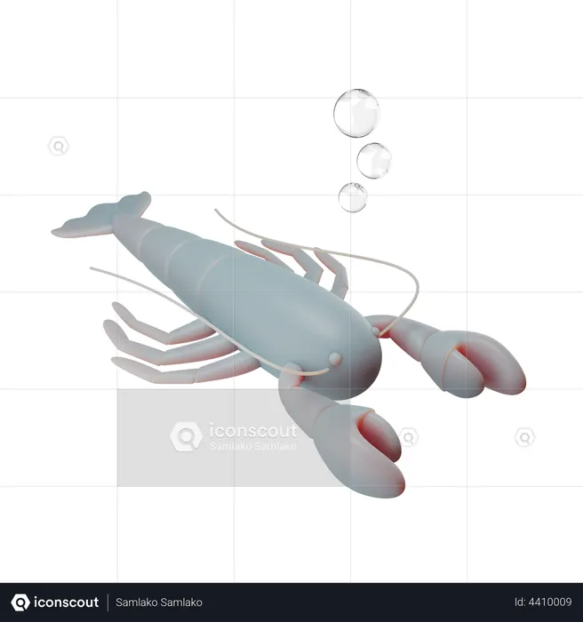 Lobster  3D Illustration