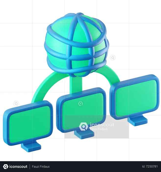 Local Area Network  3D Icon