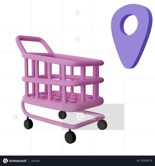 Local de compras  3D Illustration