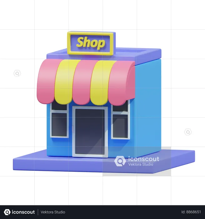 Local store  3D Icon