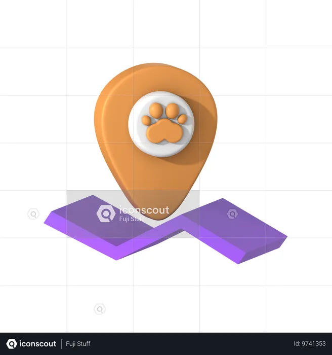 Localização  3D Icon