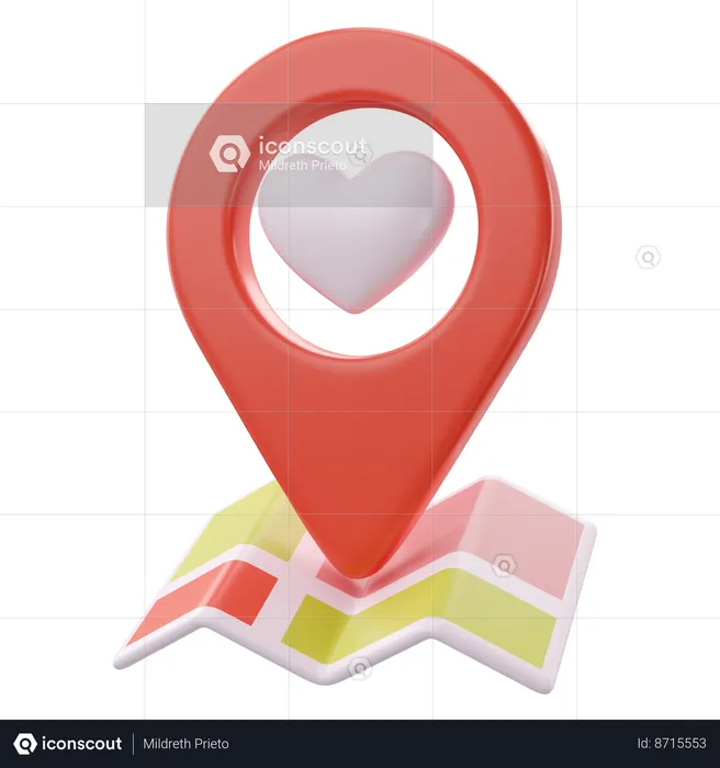 Localização amorosa  3D Icon