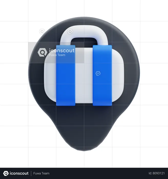 Localização da bagagem  3D Icon