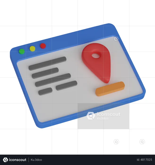 Localização web  3D Icon