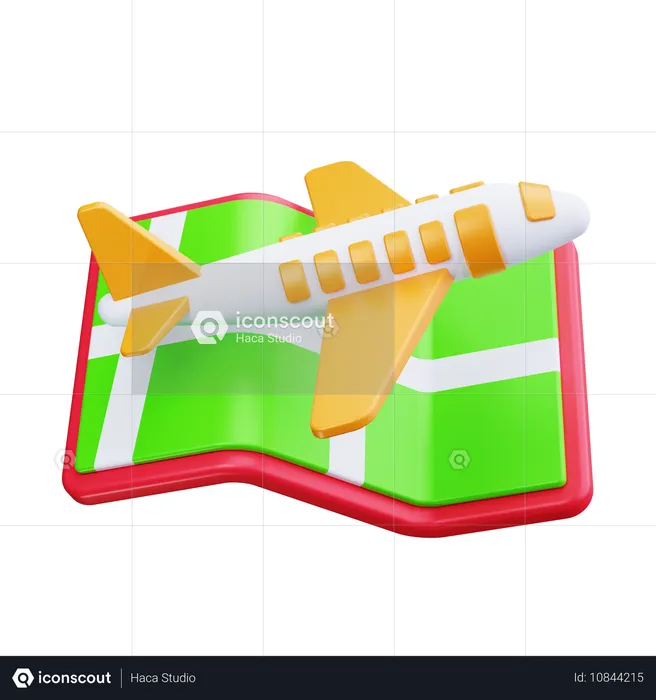 Localização do voo  3D Icon