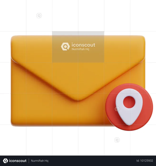 E-mail de localização  3D Icon