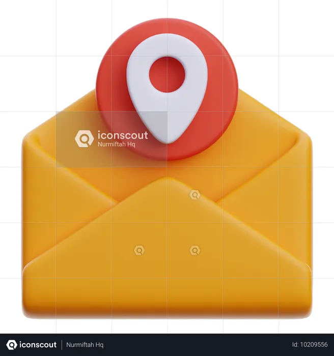 E-mail de localização  3D Icon