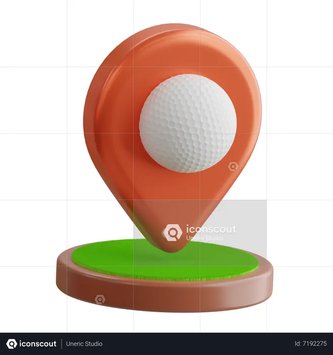 Localização de golfe  3D Icon