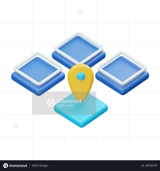 Location  3D Illustration