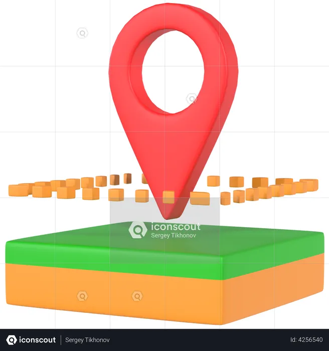 Location Area  3D Illustration