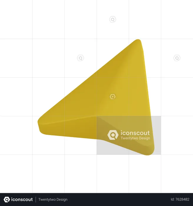 Location Arrow Flag 3D Icon