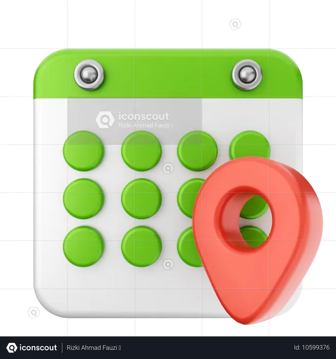 Location Calendar  3D Icon