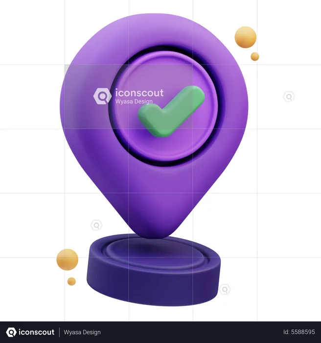 Location Checkmark  3D Icon