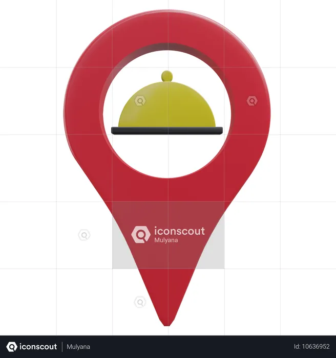 Location Food Delivery  3D Icon