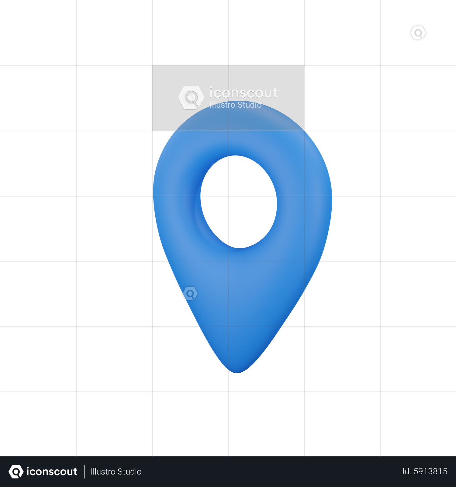 Blue location icon Royalty Free Vector Image - VectorStock
