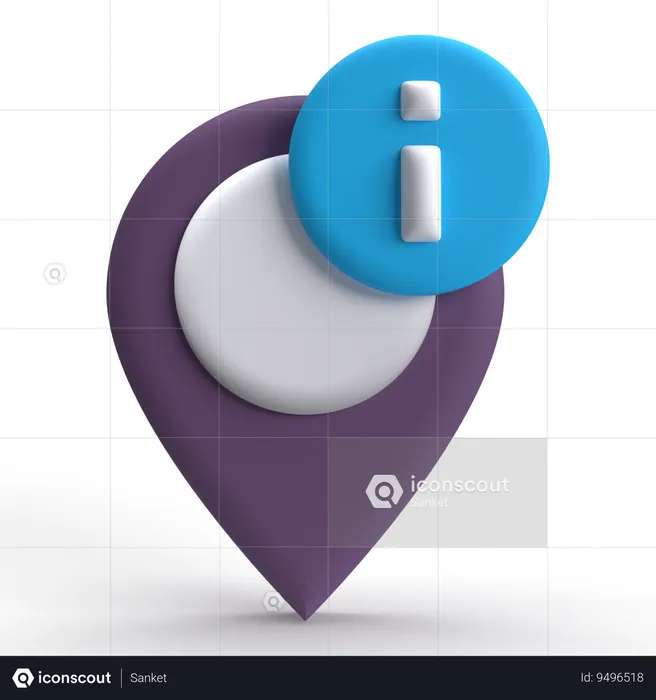 Location Info  3D Icon
