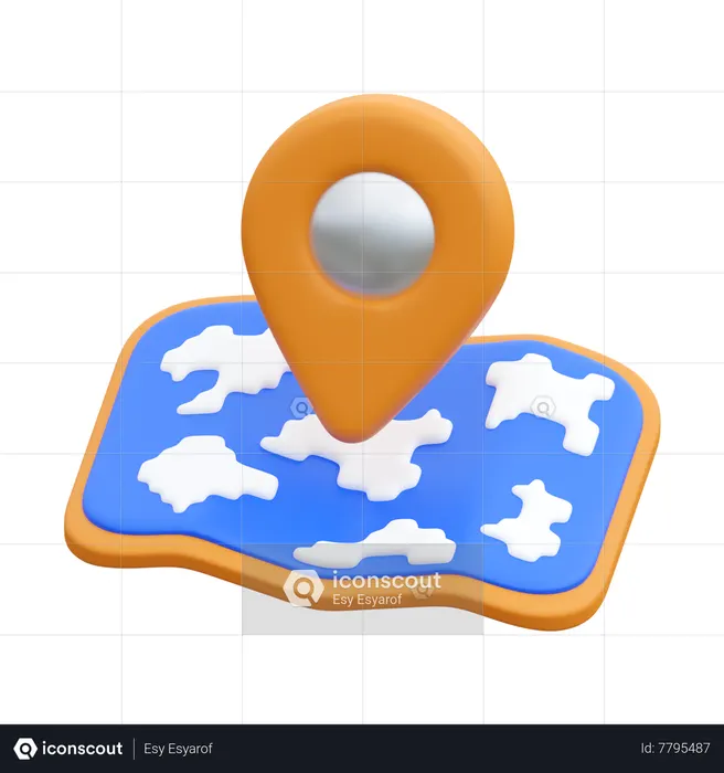 Location Map  3D Icon