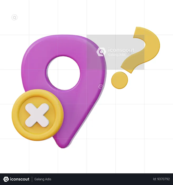 Location Not Found  3D Icon