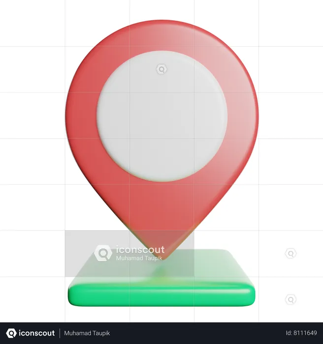 Location Pin Flag 3D Icon