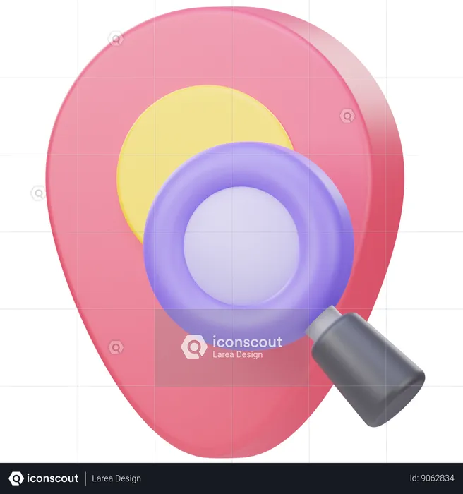 Location Search  3D Icon