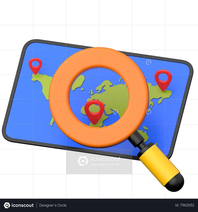 Location Search  3D Icon