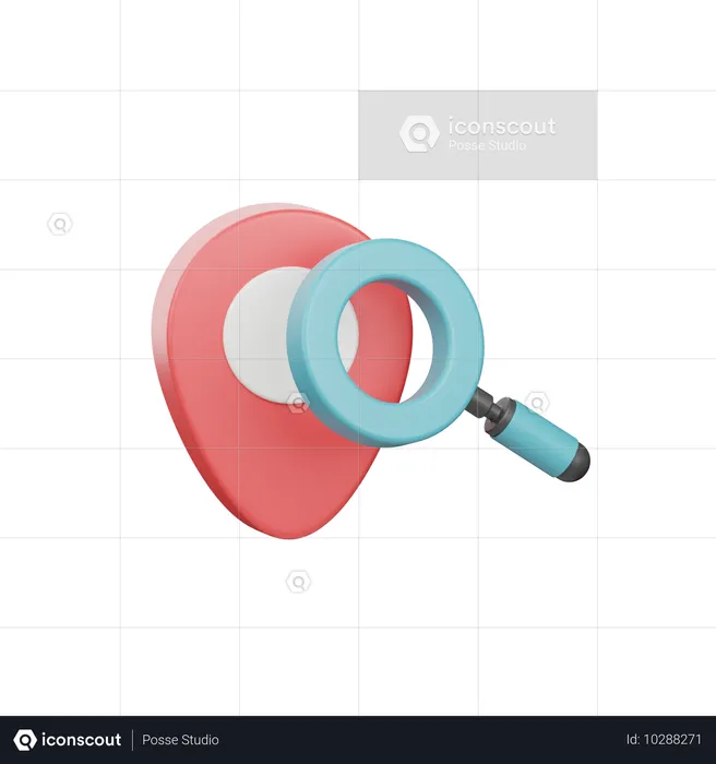 Location Search  3D Icon