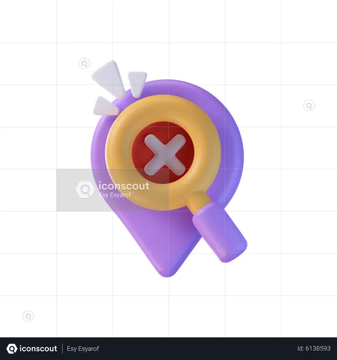 Location Search Failed  3D Icon