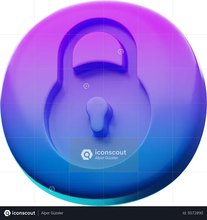 Lock  3D Icon