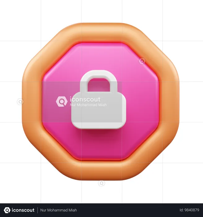 Lock  3D Icon