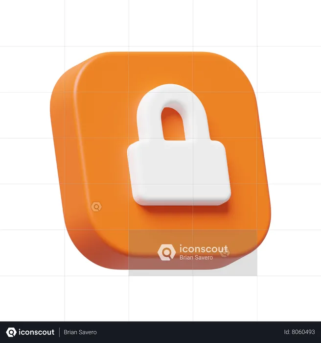 Lock  3D Icon