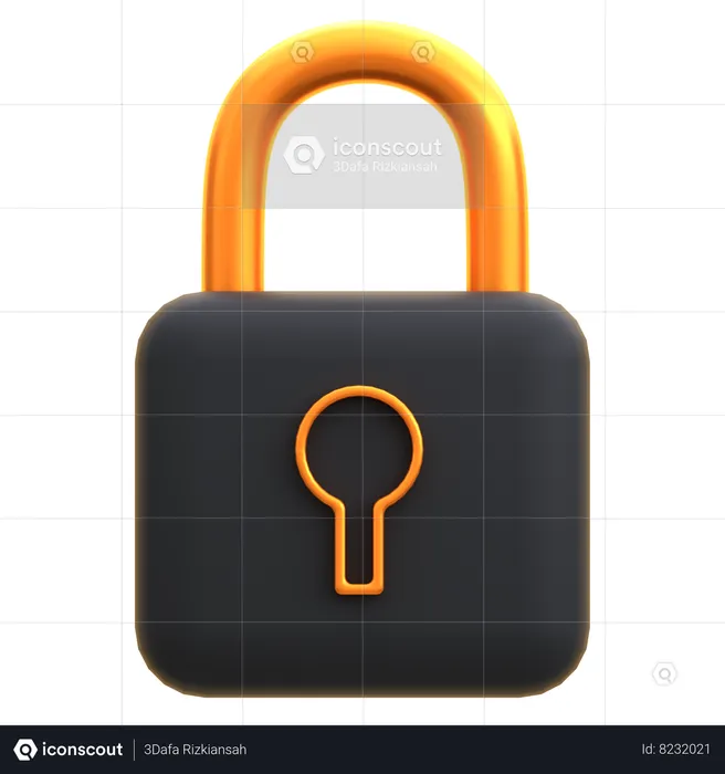 Lock  3D Icon