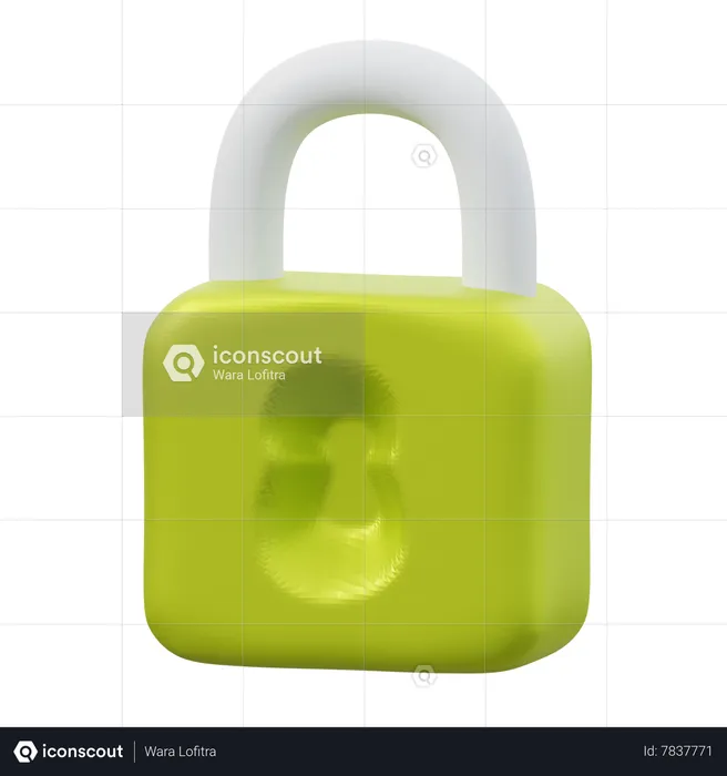 Lock  3D Icon