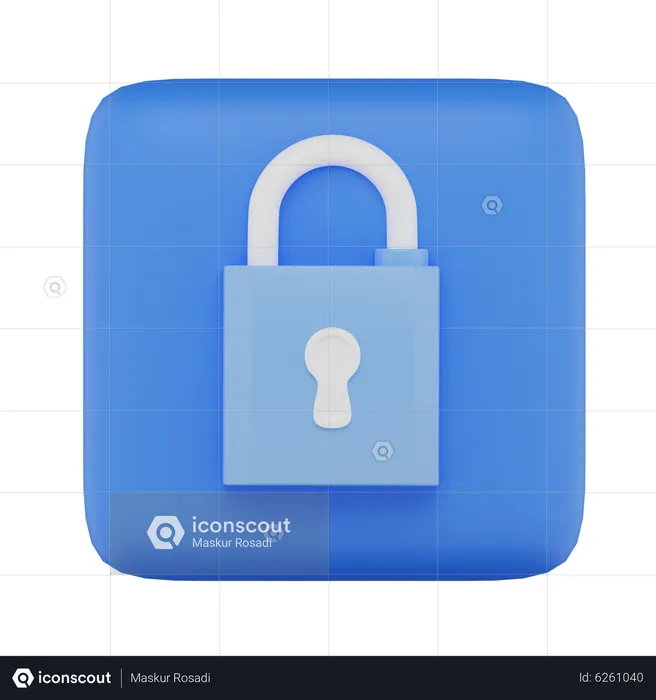 Lock  3D Icon